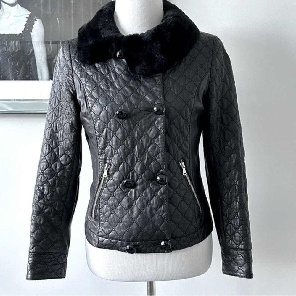 Lambs Leather Quilted Moto Jacket
